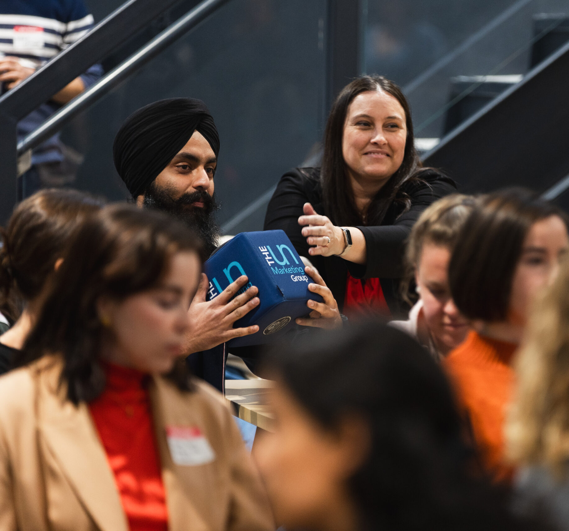 Audience Q&A at our event.
