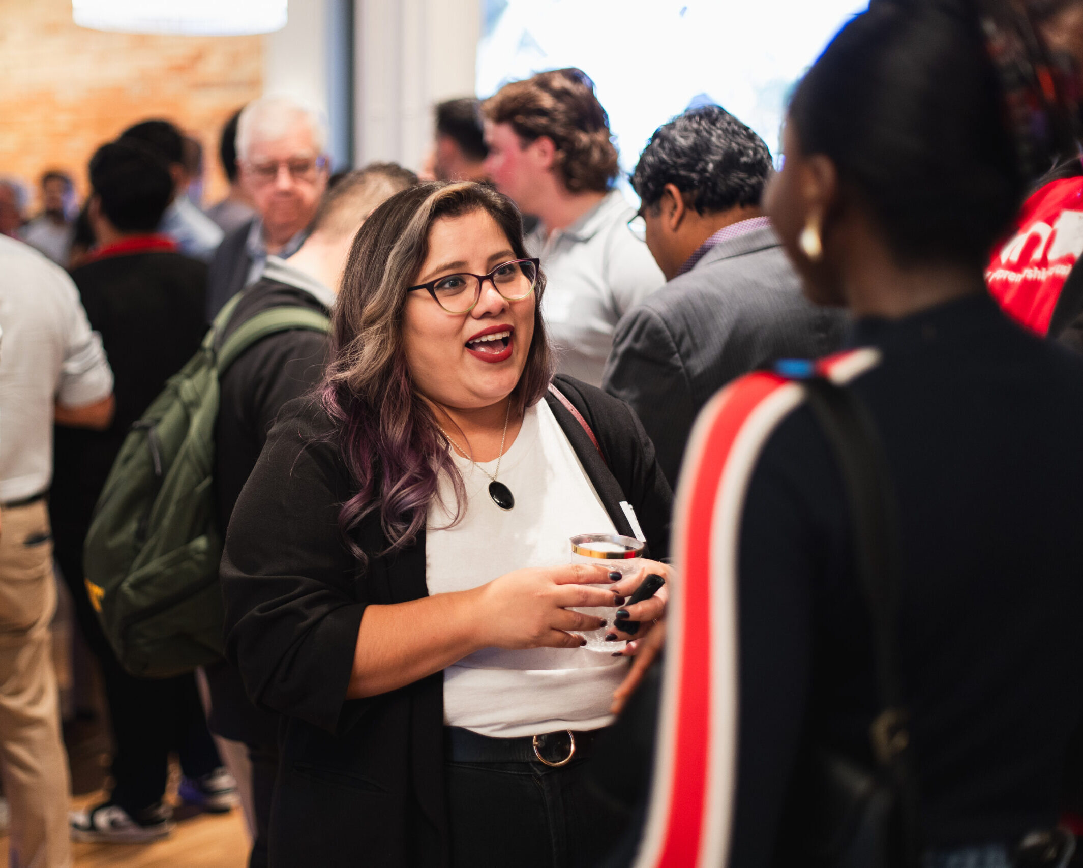Community members introducing themselves.